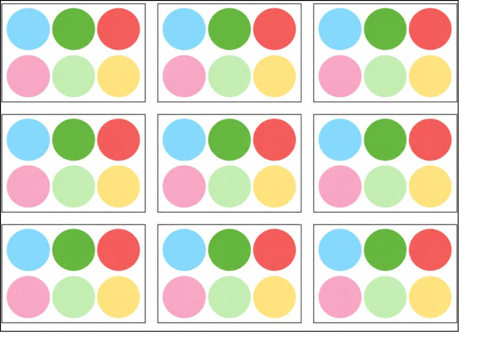 Edible Paint Palette Icing Sheet – A4 Colour Paint Circles for Cookies, Cupcakes &amp; Fondant