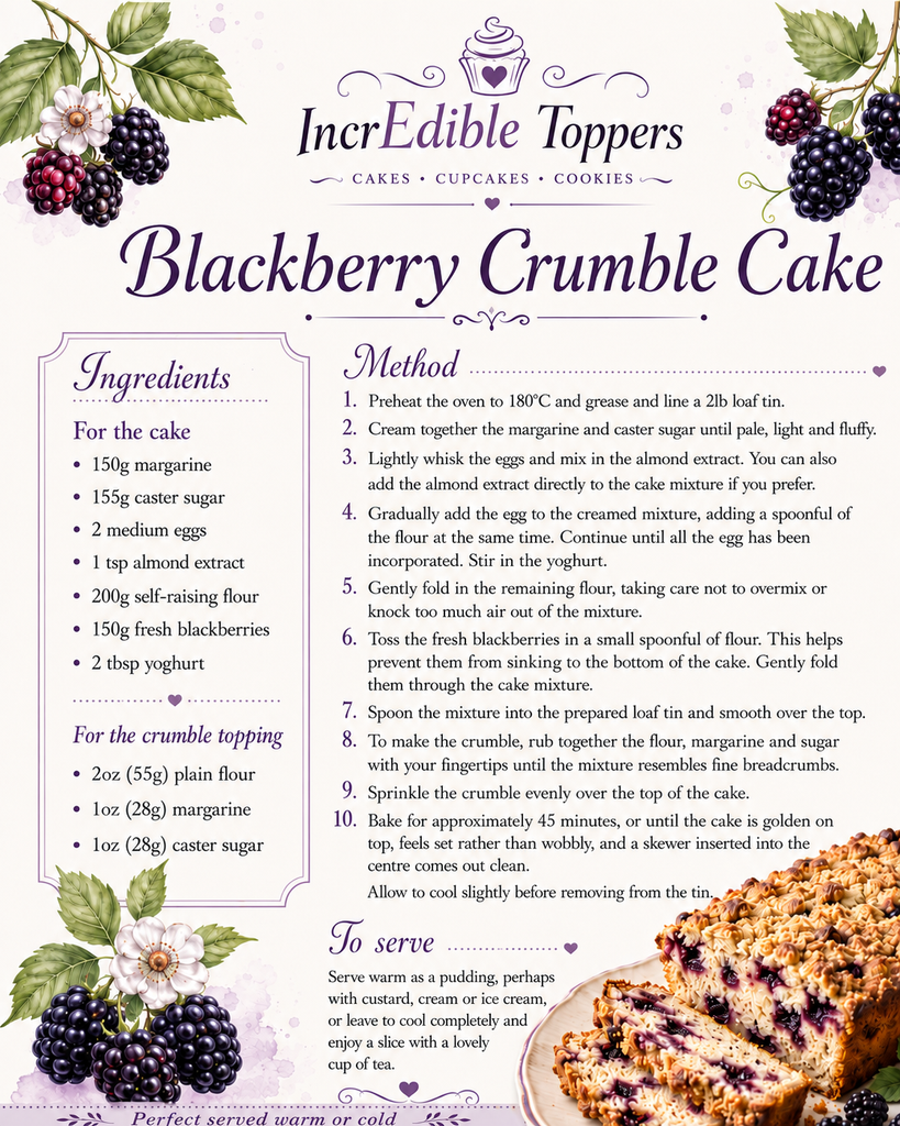 Blackberry Crumble Loaf Cake