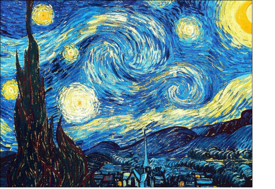Van Gough Starry Night - Cupcake and Cake Toppers