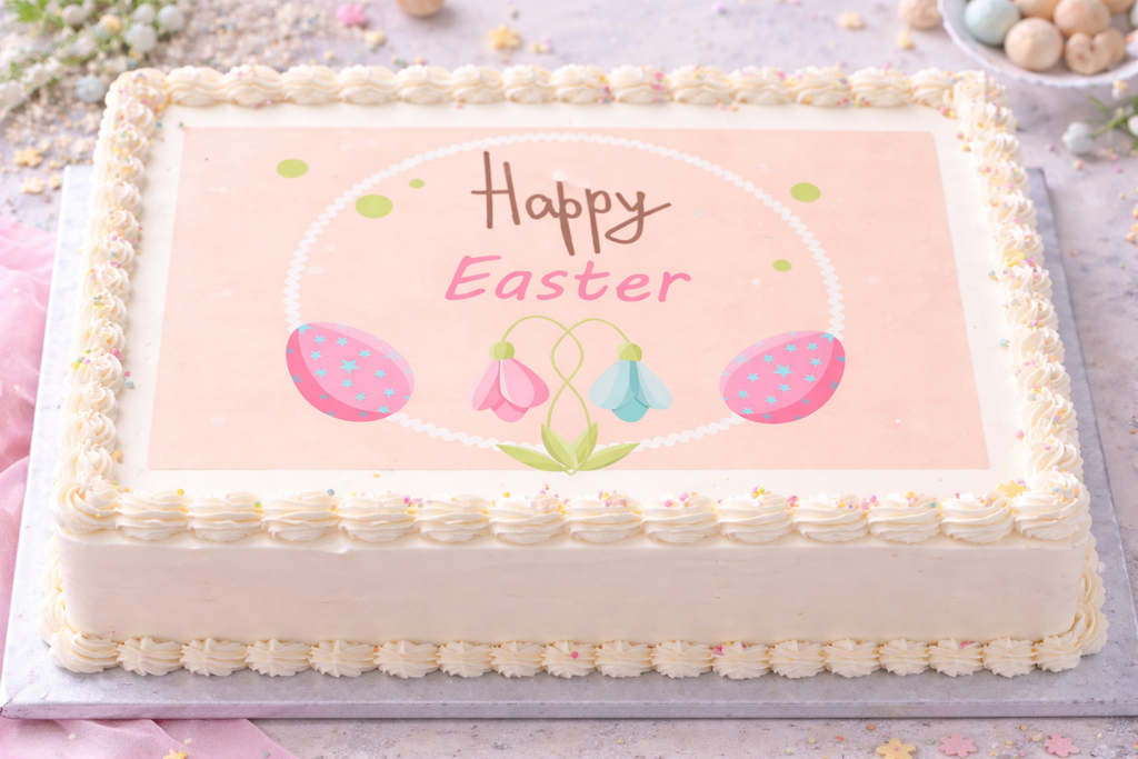 Edible Cupcake and Cake Toppers - Pink Easter