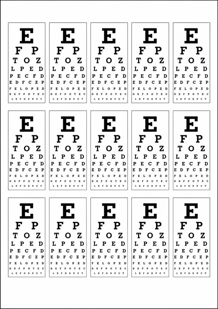 Eye Test Optician Chart Edible Cake Topper