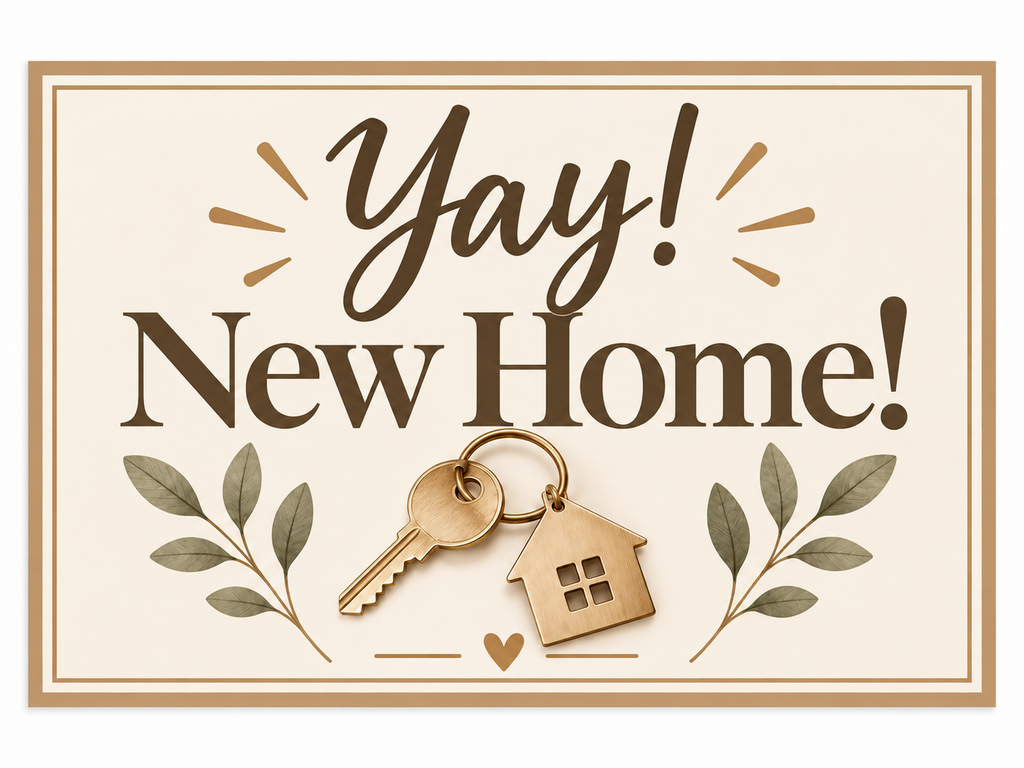 Yay! New Home - Edible Cake Toppers