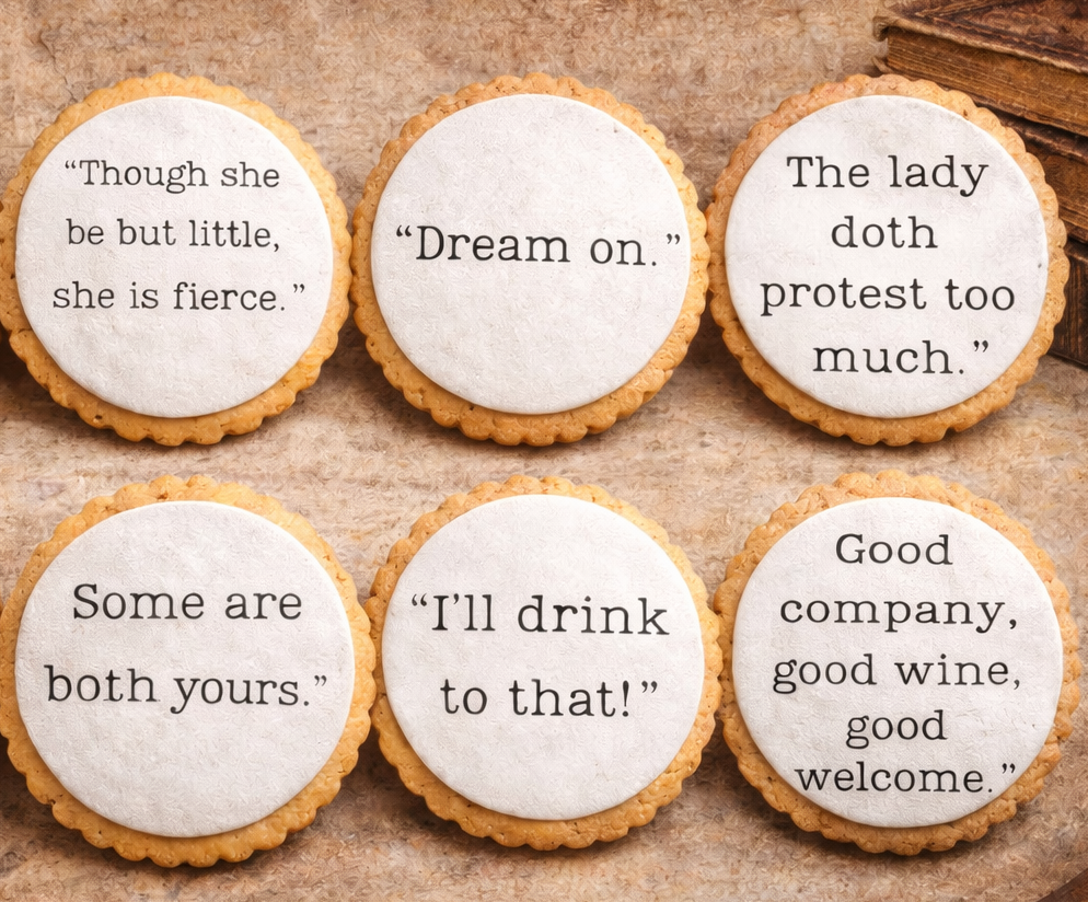Shakespeare Day Cupcake and Cake Toppers