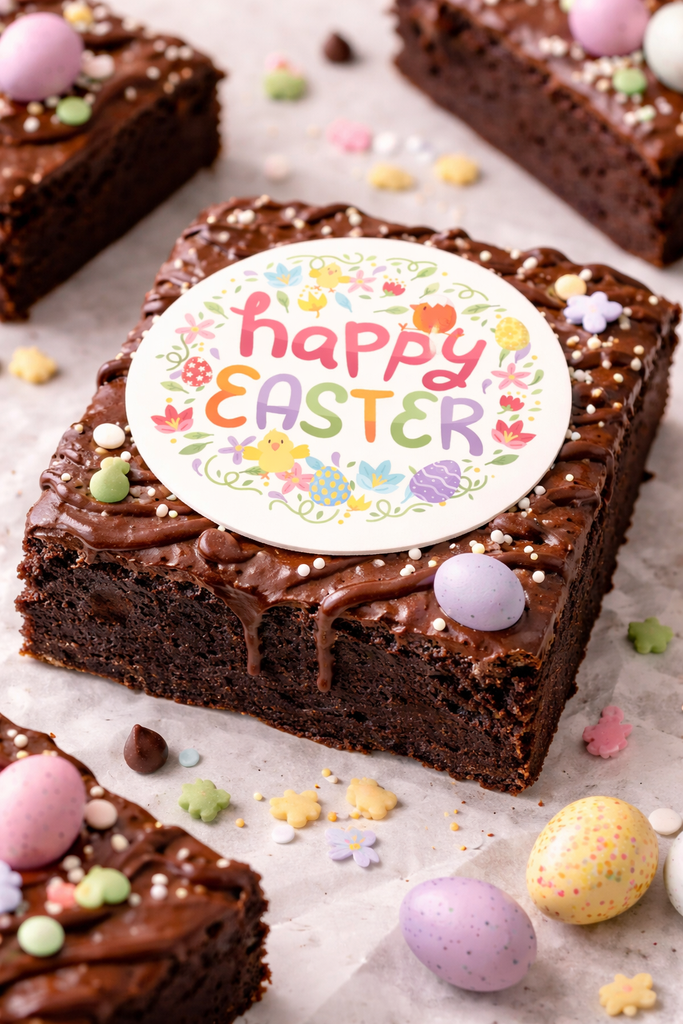 EDIBLE CUPCAKE & CAKE TOPPERS - HAPPY EASTER