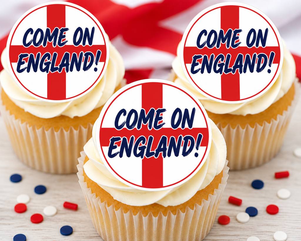 ENGLAND World Cup Edible Cupcake Toppers