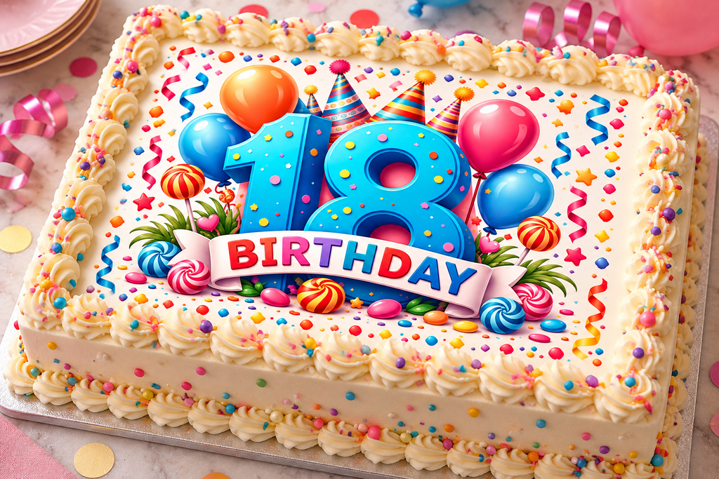 18th Birthday Celebration Edible Cake Toppers