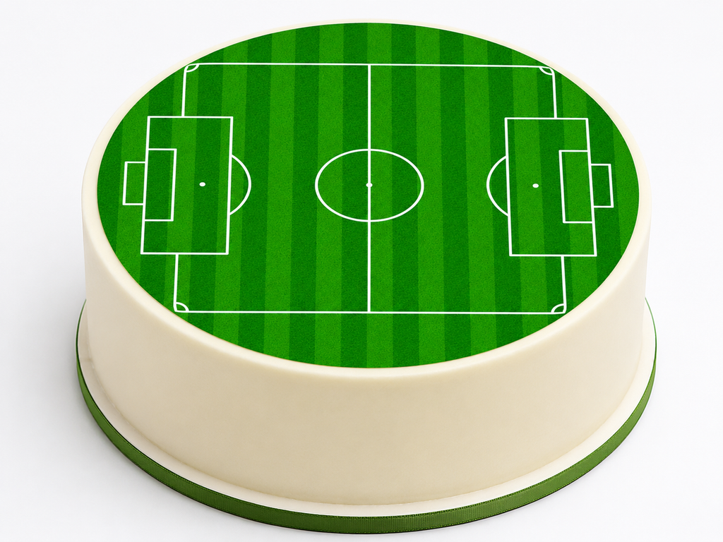 Football Pitch Edible Cake Topper