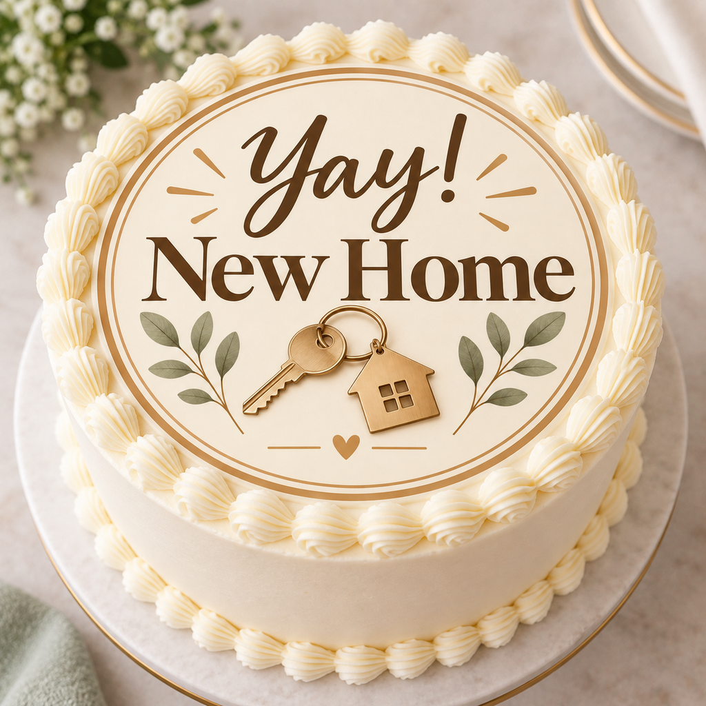Yay! New Home - Edible Cake Toppers
