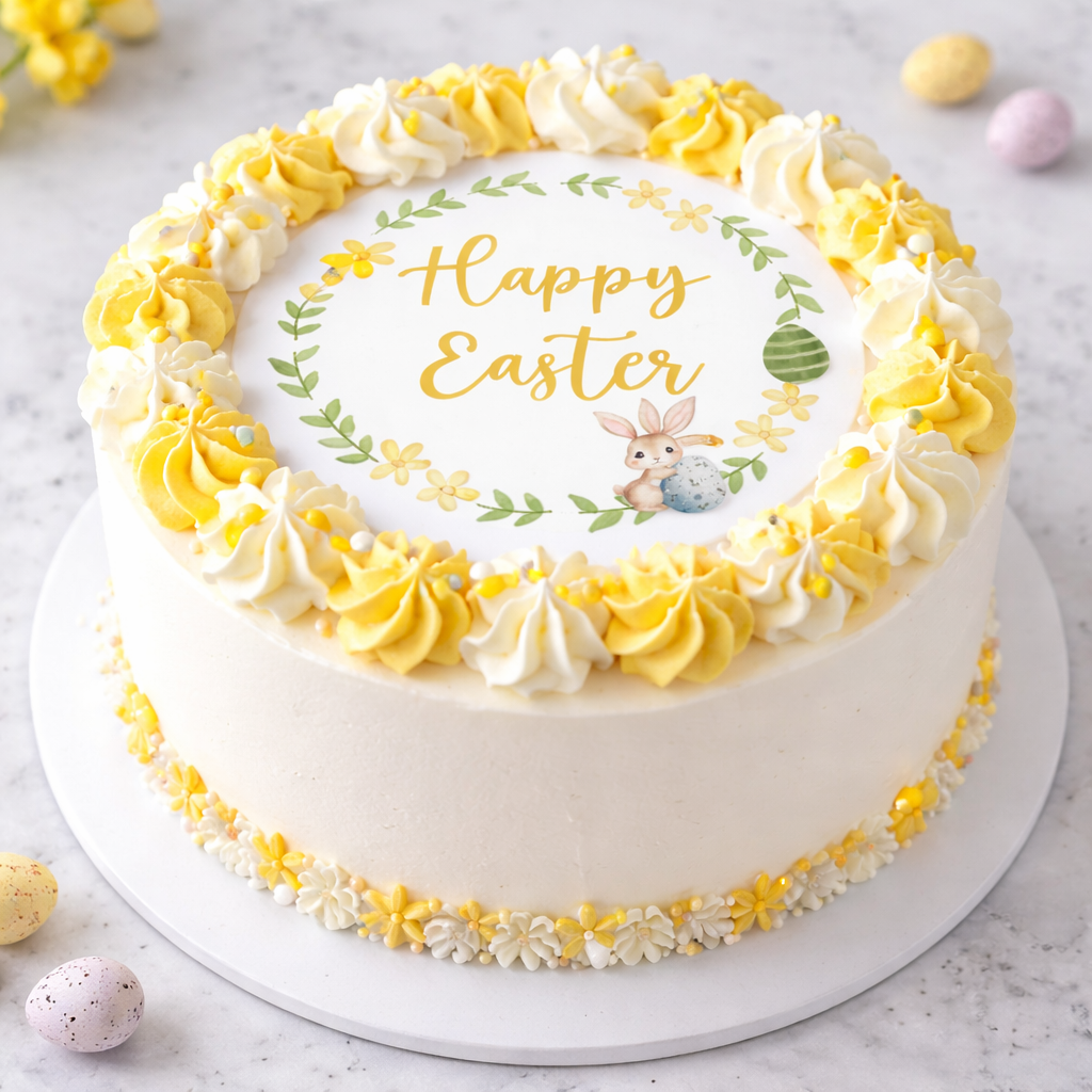 Edible Cupcake, Cookie and Cake Toppers - Easter Yellow & Green