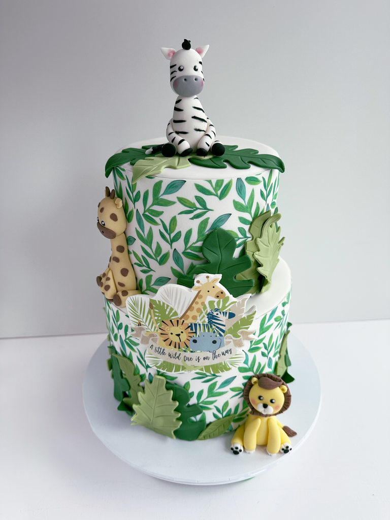 Green Leaves Edible Cake Wrap