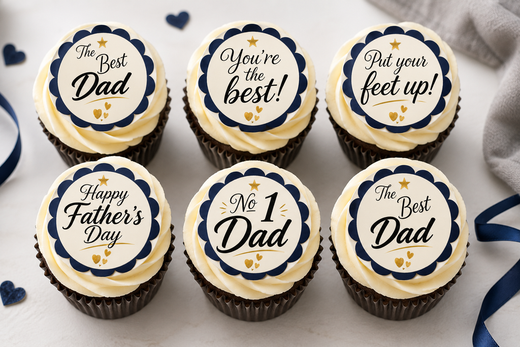 Father's Day Edible Cake and Cupcake Toppers - The Best Dad