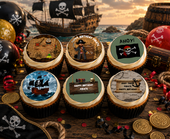Pirate -  Edible Cake/Cupcake Toppers