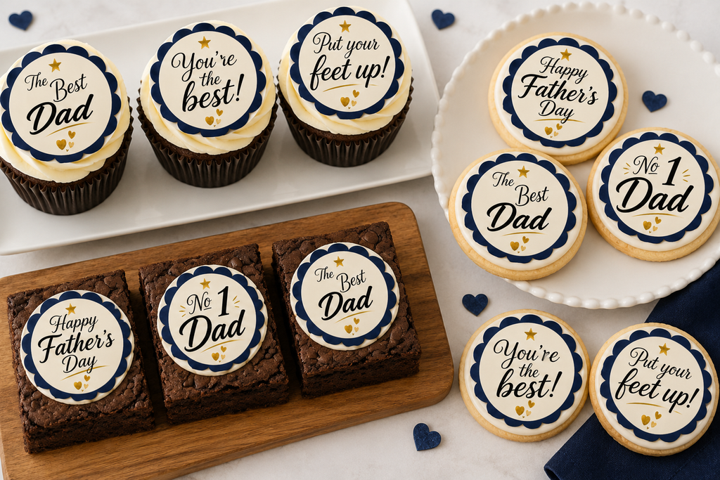 Father's Day Edible Cake and Cupcake Toppers - The Best Dad