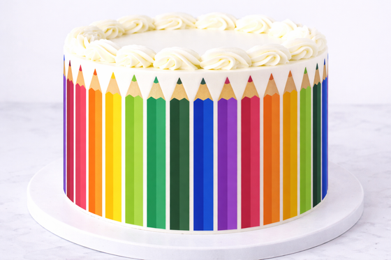 Edible Pencil Icing Sheet – Back to School or Teacher Cake Decoration