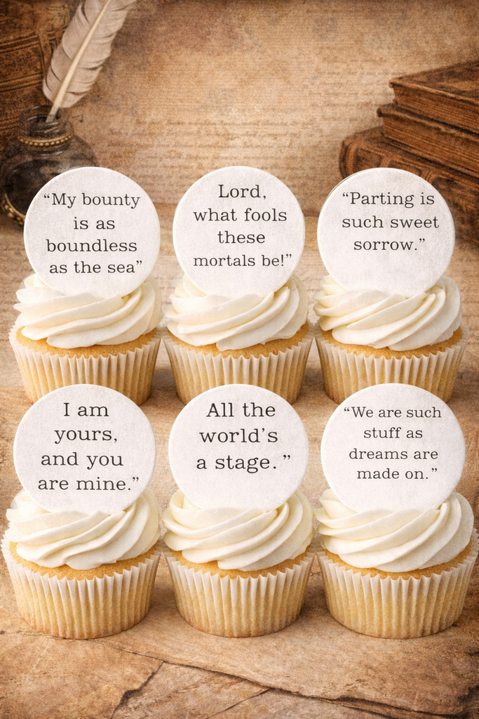 Shakespeare Day Cupcake and Cake Toppers