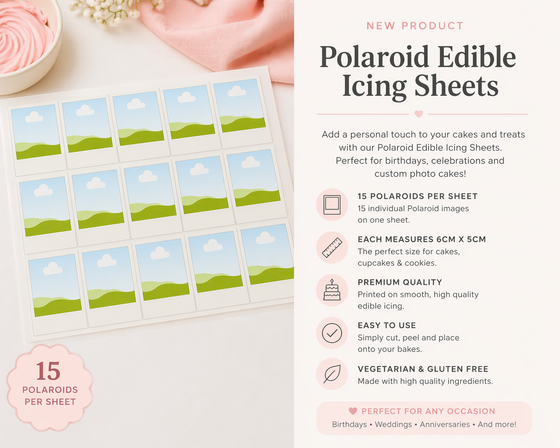 Polaroid Edible Icing Sheets – 15 Photo Frames