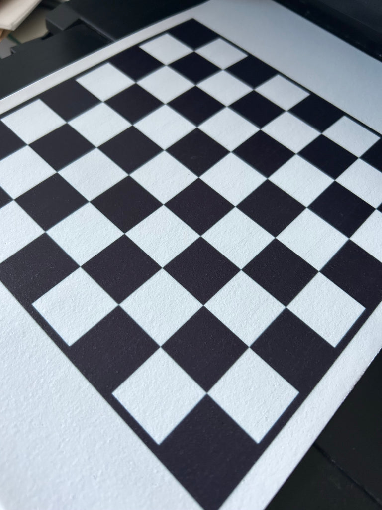 Chessboard edible print
