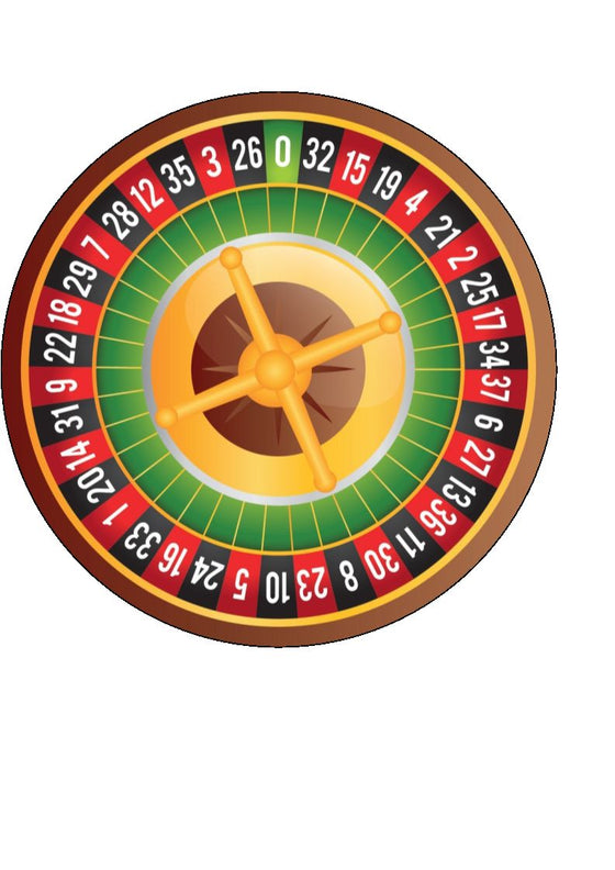 Edible Roulette Wheel Cake Topper