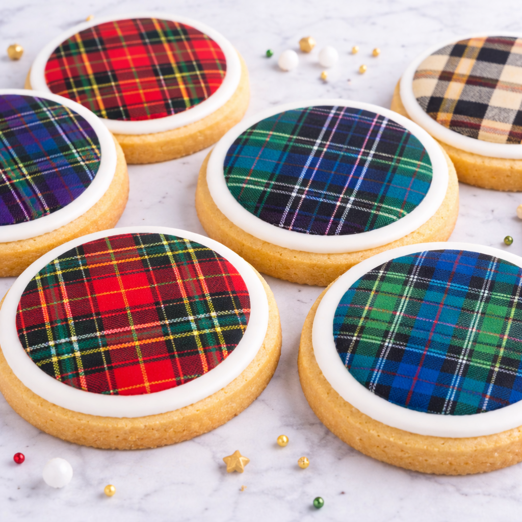 Tartan Edible Icing Cake Decorations