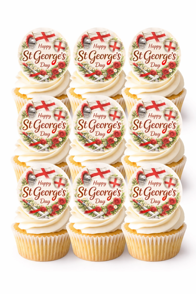 Happy St George's Day Cake Toppers