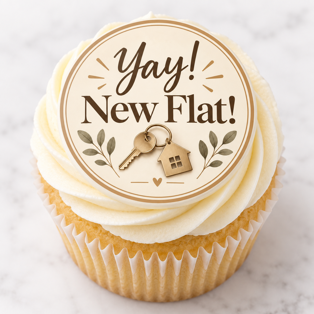 Yay! New Flat - Edible Cake Toppers