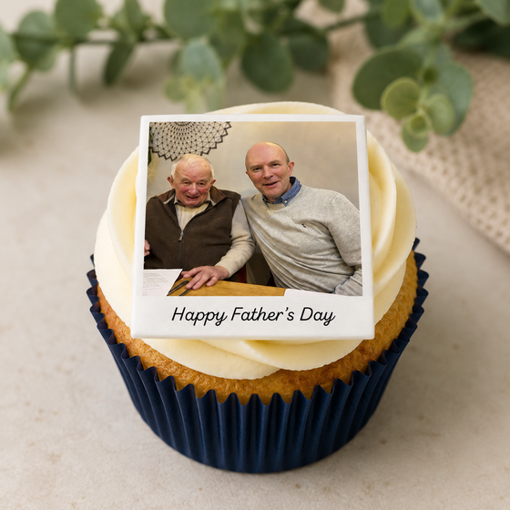 Father's Day Polaroid Edible Icing Toppers – 8 Large Photo Frames