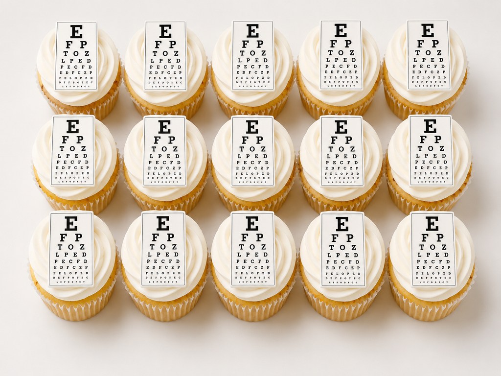 Eye Test Optician Chart Edible Cake Topper