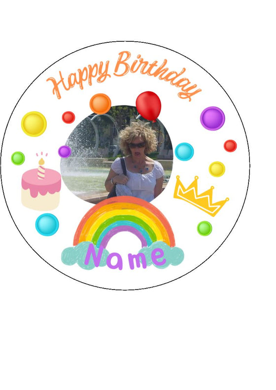 Personalised Photo Birthday Fun Edible Cake Toppers