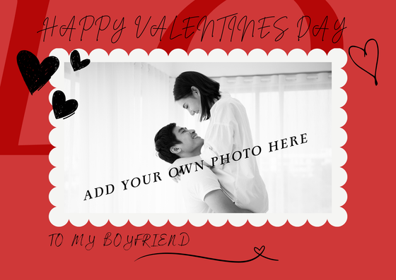 Happy Valentines Day Photo Frame Cake Topper