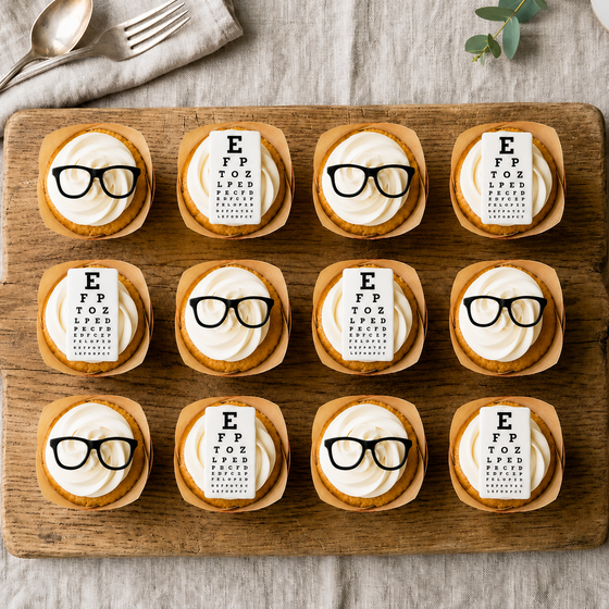 Eye Test Optician Chart Edible Cake Topper