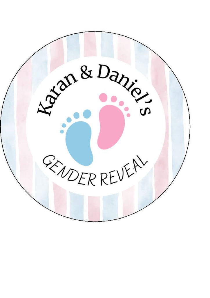 Personalised Gender Reveal - Cake and Cupcake Toppers
