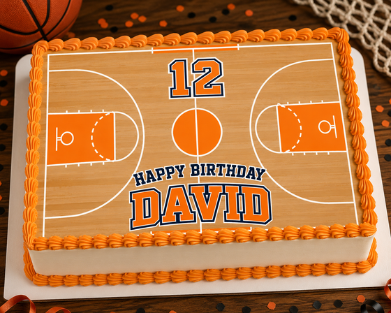 Basketball Court - Cake Topper