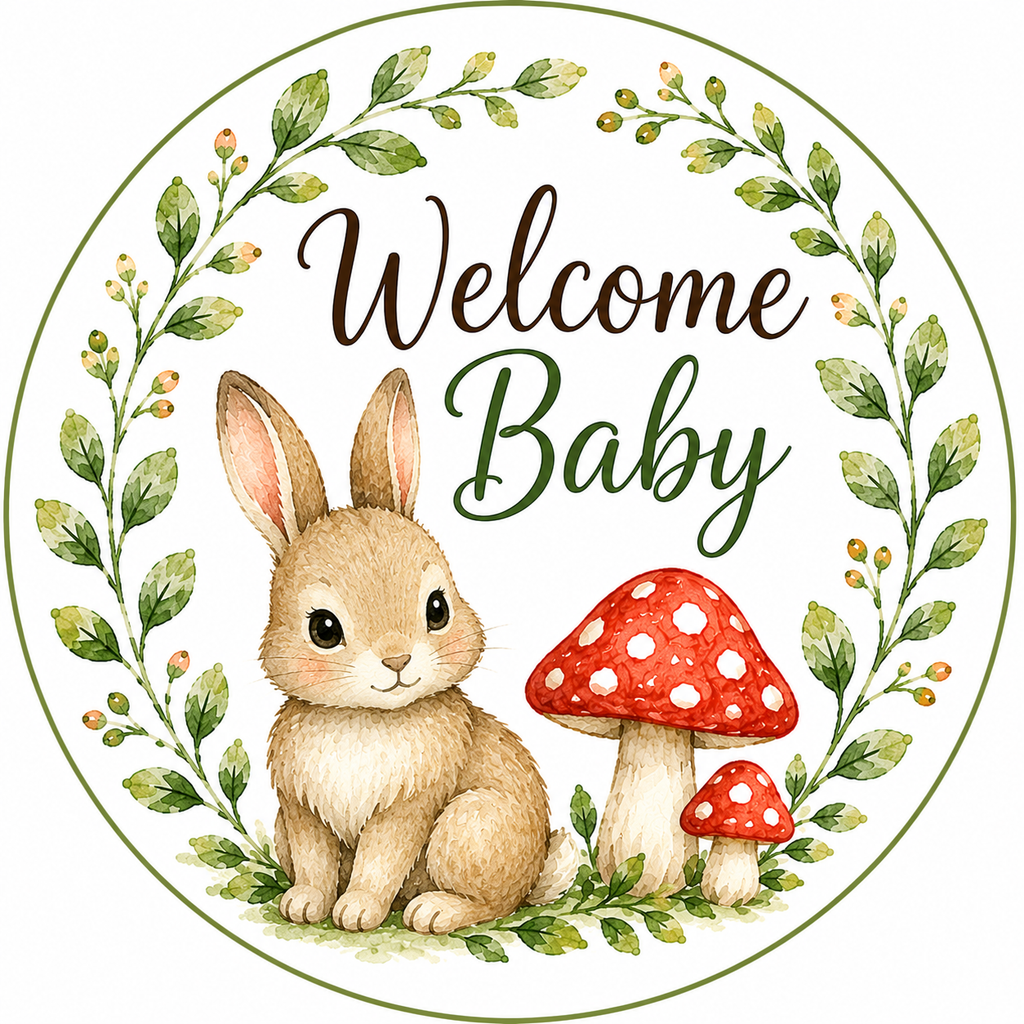 Woodland Baby Shower Edible Cake & Cupcake Toppers