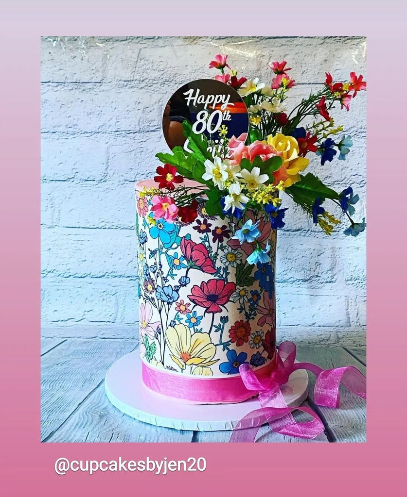 Floral  - Edible Cake Wrap