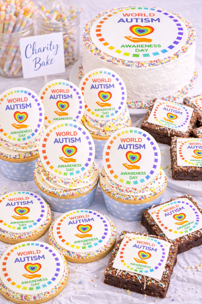 Autism Awareness - Charity edible cake/cupcake toppers