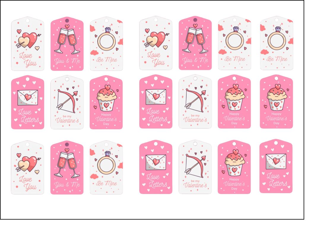 Cupcake Labes Valentine Edible Cupcake Labels - Incredible Toppers