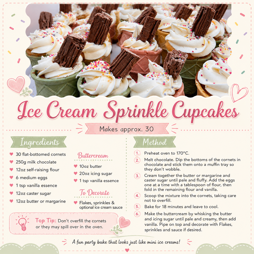 Ice Cream Sprinkle Cupcakes