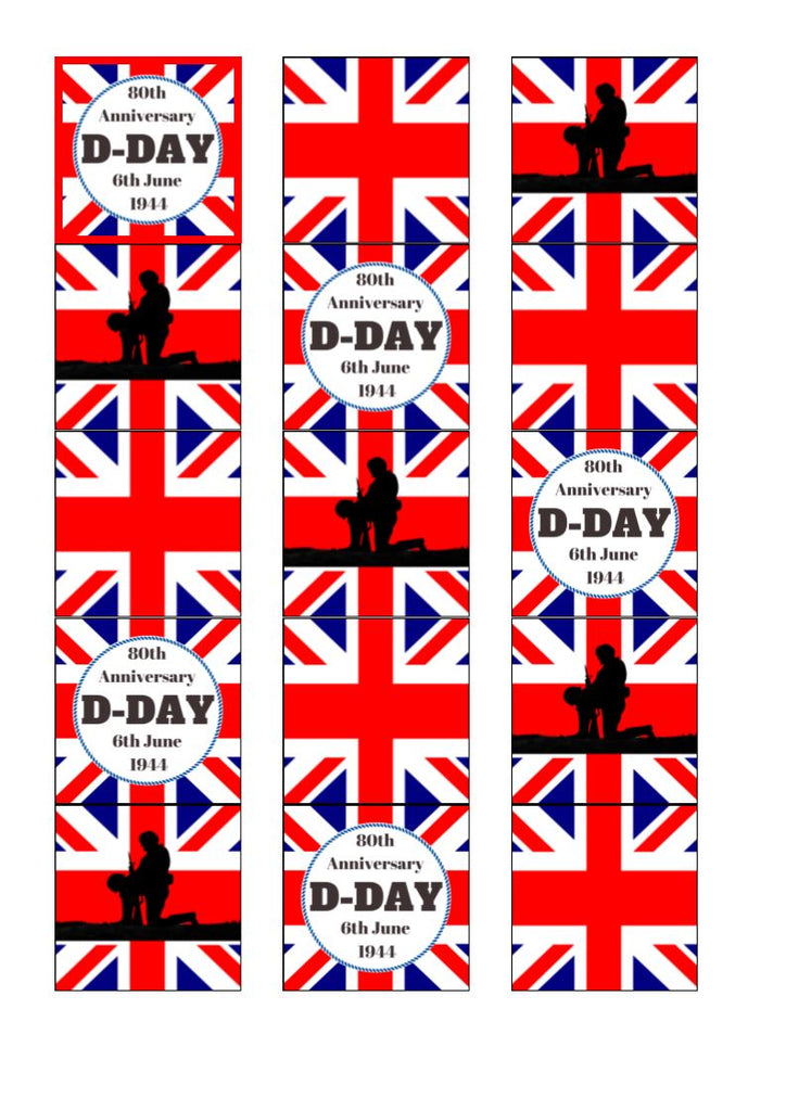 D-Day Edible Cake and Cupcake Toppers