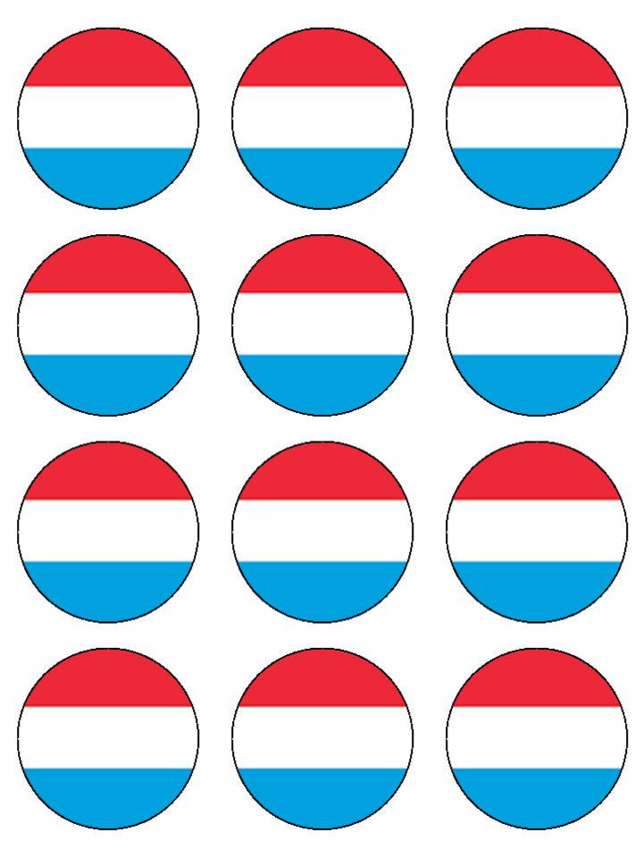 Luxembourg Edible Cake & Cupcake Toppers