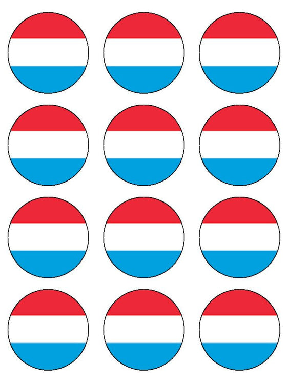 Luxembourg Edible Cake & Cupcake Toppers