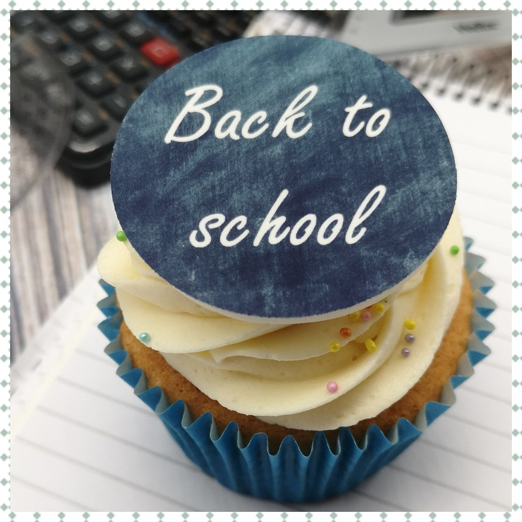 Back to school - design 7 - edible cake/cupcake toppers