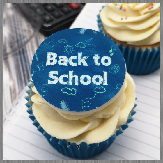 Back to school design 2 - edible cake/cupcake toppers