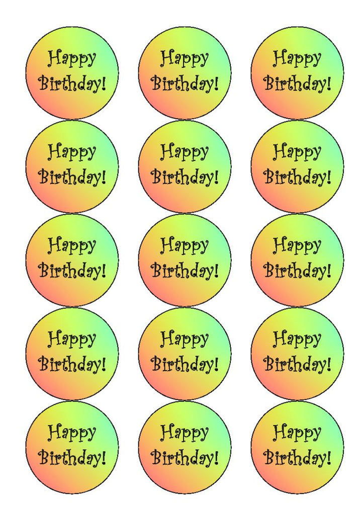 Own Wording Cake Toppers - Abstract with Curlz Mt Font