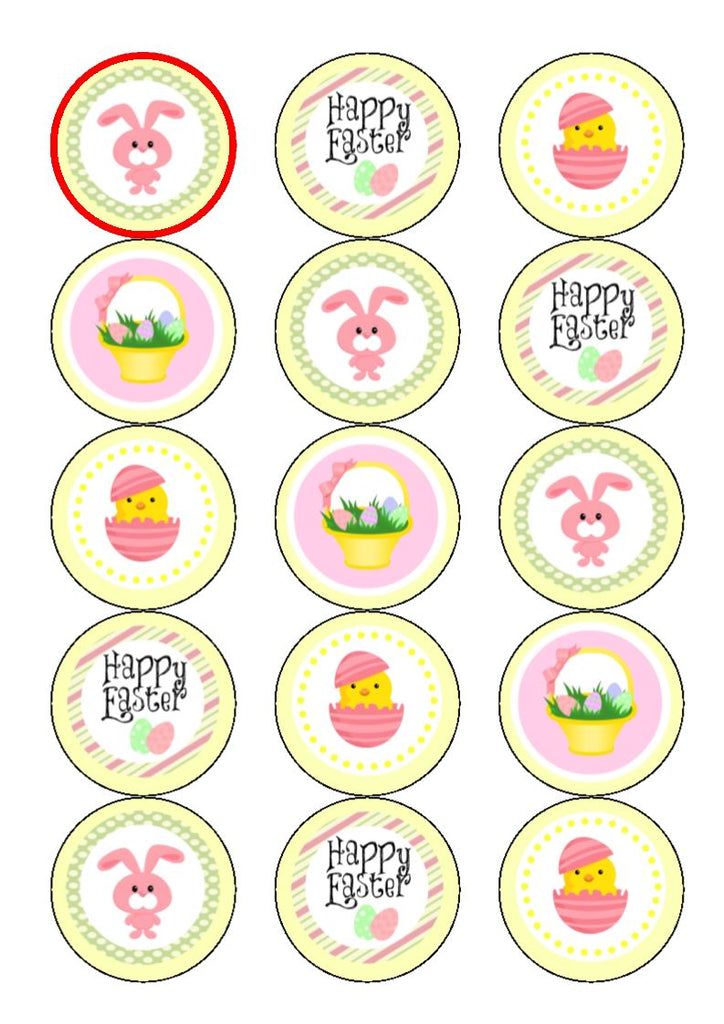 Easter Mix Edible Cupcake and Cake Toppers