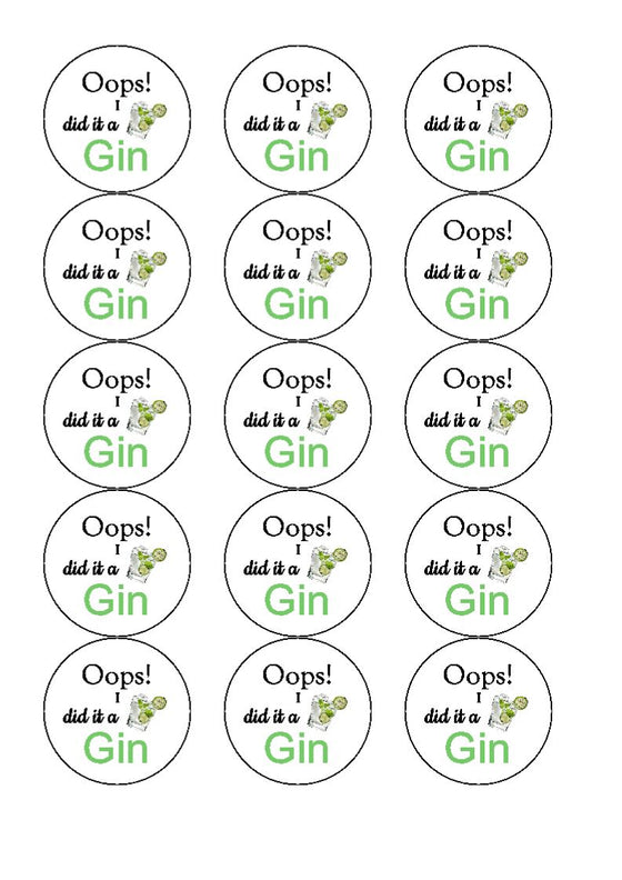 Edible cocktail toppers - Oops! I did it a gin