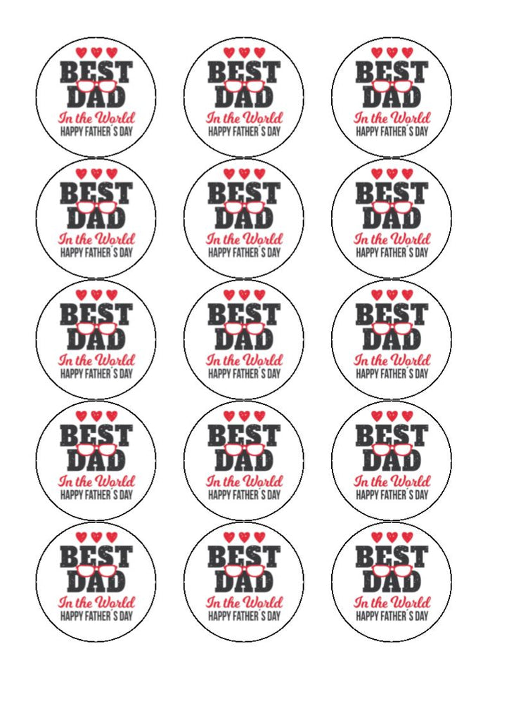 Father's Day - Design 9 - edible cake/cupcake toppers