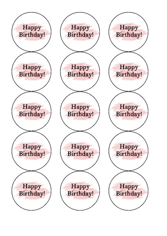 Own Wording Cake Toppers - Peach with Bell Mt Font