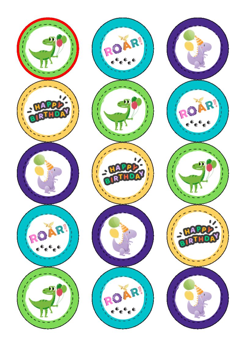edible-dinosaur-cake-toppers-incredible-toppers for Dinosaur Cupcake Toppers Printable Free Edible Dinosaur Cake Toppers - Incredible Toppers for Dinosaur Cupcake Toppers Printable Free
