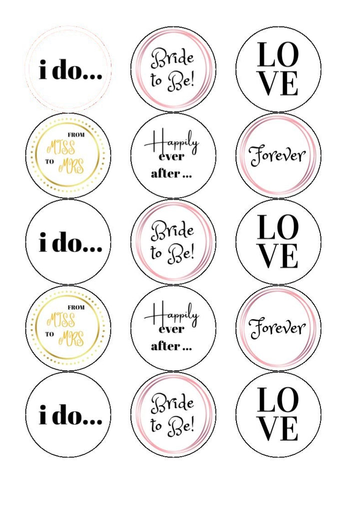 Hen Party Cupcake Toppers - Design 3