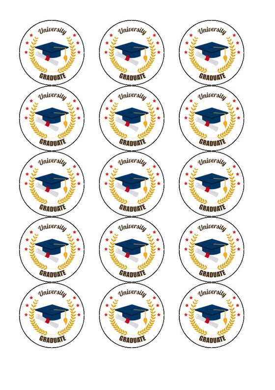 University Graduate - Edible Cake & Cupcake Toppers